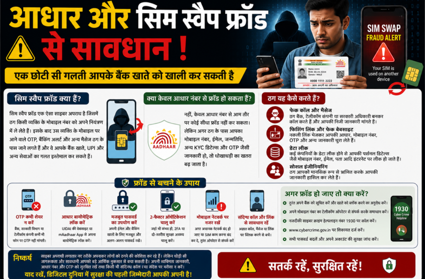 आधार और सिम स्वैप फ्रॉड: कैसे होता है…